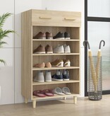 VidaXL Schoenenkast 60x35x105 cm bewerkt hout sonoma eikenkleurig