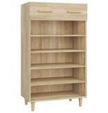 VidaXL Schoenenkast 60x35x105 cm bewerkt hout sonoma eikenkleurig
