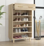 VidaXL Schoenenkast 60x35x105 cm bewerkt hout sonoma eikenkleurig
