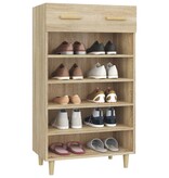 VidaXL Schoenenkast 60x35x105 cm bewerkt hout sonoma eikenkleurig