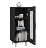 VidaXL Dressoir 34,5x34x90 cm bewerkt hout zwart