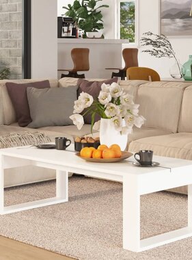 VidaXL Salontafel 110x50x35 cm bewerkt hout wit