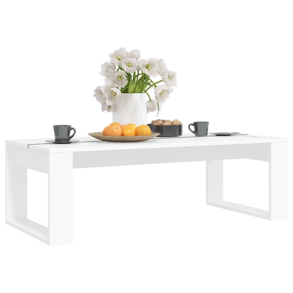 VidaXL Salontafel 110x50x35 cm bewerkt hout wit