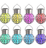 VidaXL Solarlamp hangend 8 st LED's RGB