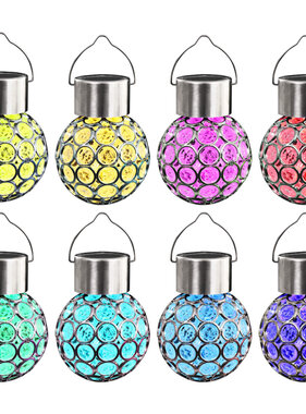 VidaXL Solarlamp hangend 8 st LED's RGB