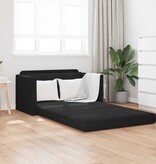 VidaXL Vouwsofa Bed Zwart 124 x 71 x 78 cm Fluweel