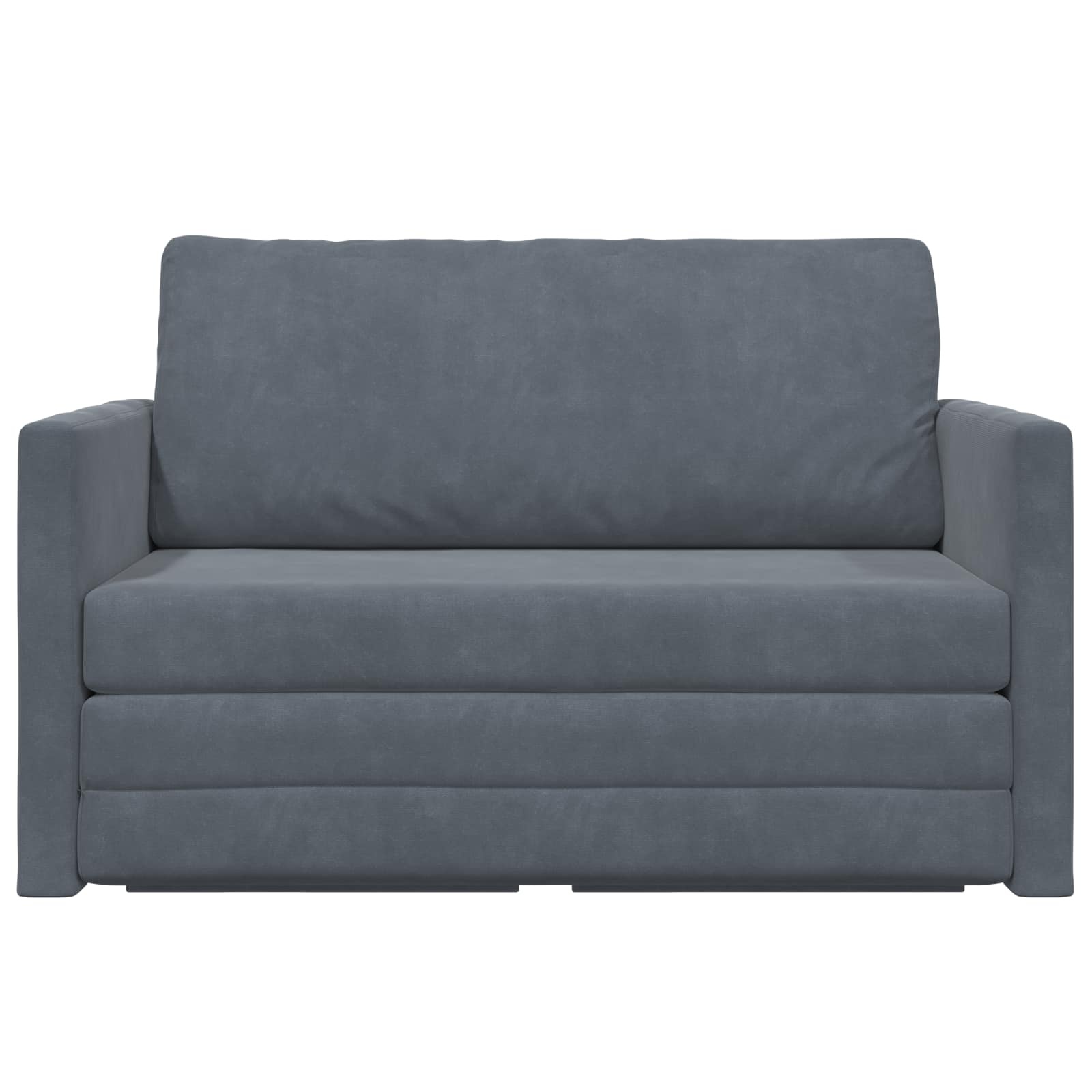 VidaXL Vouwsofa Bed Donkergrijs 124 x 71 x 78 cm Fluweel