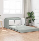 VidaXL Vouwsofa Bed Lichtgrijs 124 x 71 x 78 cm Fluweel