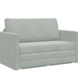 VidaXL Vouwsofa Bed Lichtgrijs 124 x 71 x 78 cm Fluweel