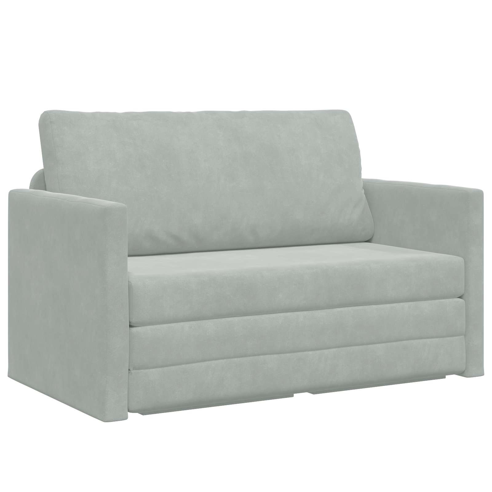 VidaXL Vouwsofa Bed Lichtgrijs 124 x 71 x 78 cm Fluweel