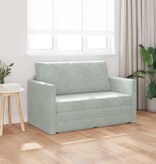 VidaXL Vouwsofa Bed Lichtgrijs 124 x 71 x 78 cm Fluweel