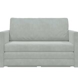VidaXL Vouwsofa Bed Lichtgrijs 124 x 71 x 78 cm Fluweel