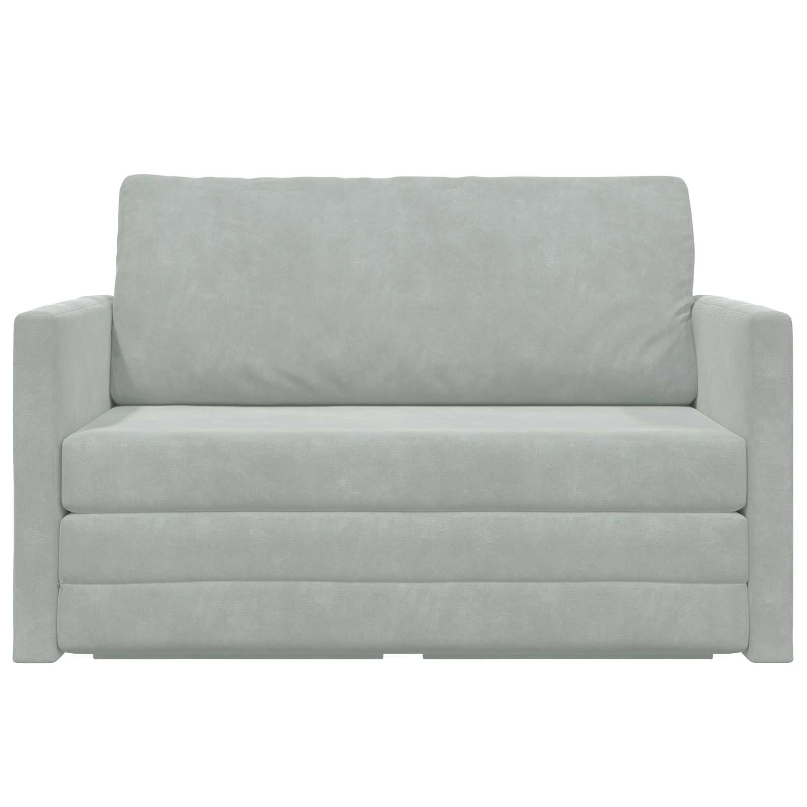 VidaXL Vouwsofa Bed Lichtgrijs 124 x 71 x 78 cm Fluweel