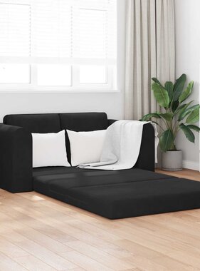 VidaXL Vouwsofa Bed Zwart 148 x 71 x 83 cm Fluweel