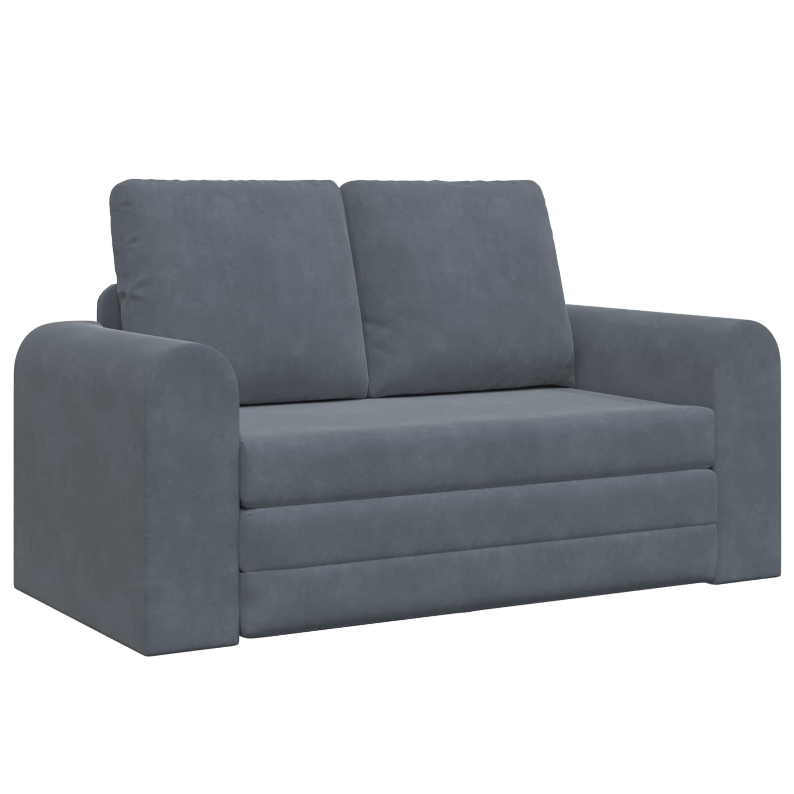 VidaXL Vouwsofa Bed Donkergrijs 148 x 71 x 83 cm Fluweel