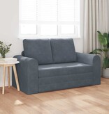 VidaXL Vouwsofa Bed Donkergrijs 148 x 71 x 83 cm Fluweel