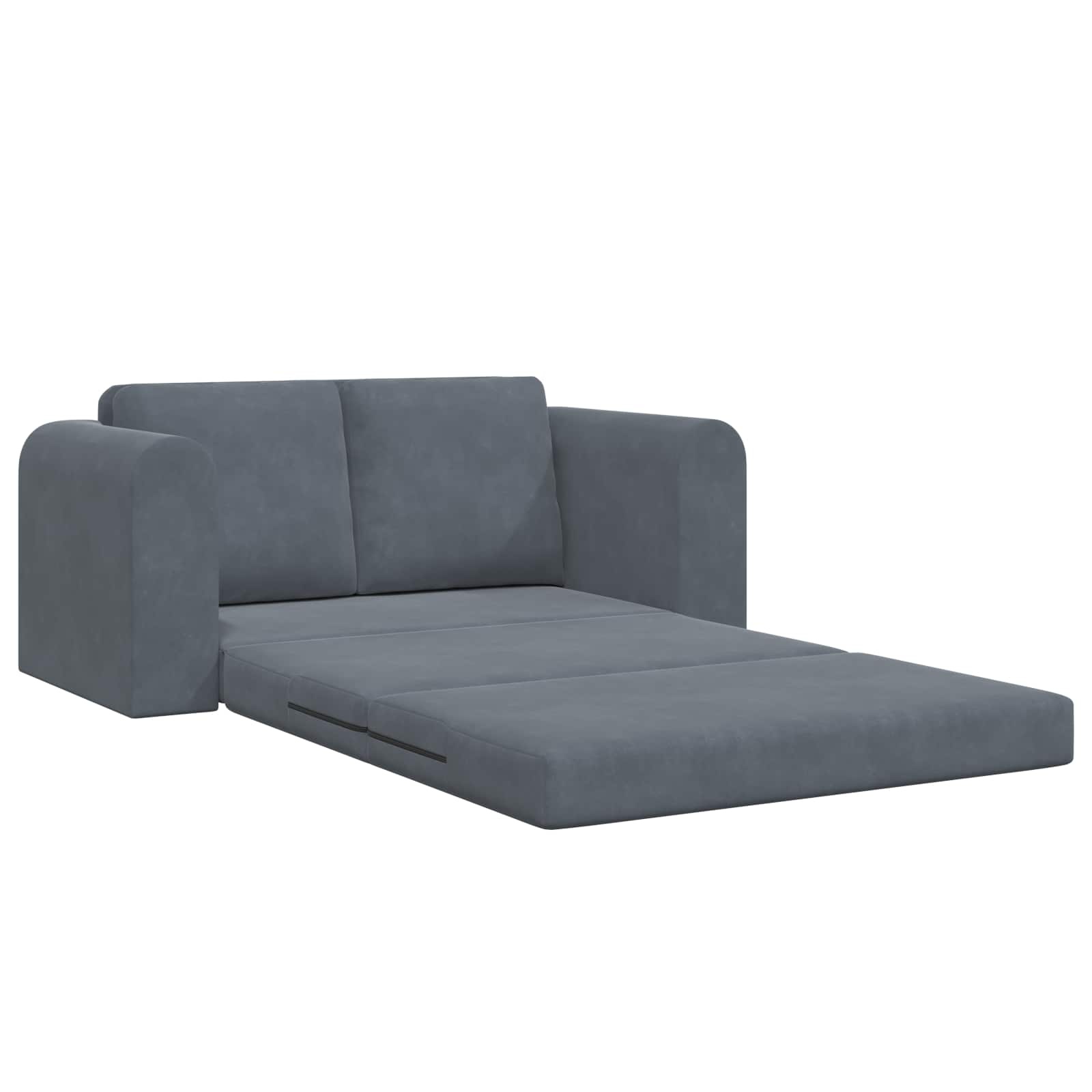 VidaXL Vouwsofa Bed Donkergrijs 148 x 71 x 83 cm Fluweel