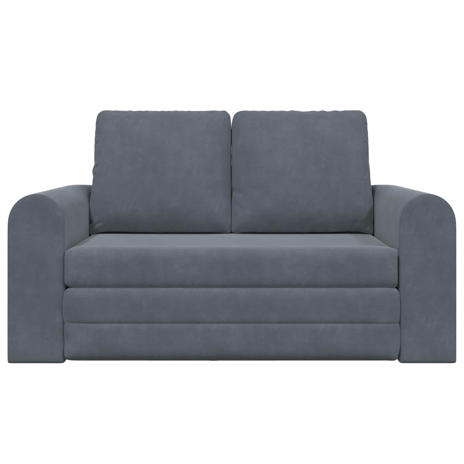 VidaXL Vouwsofa Bed Donkergrijs 148 x 71 x 83 cm Fluweel