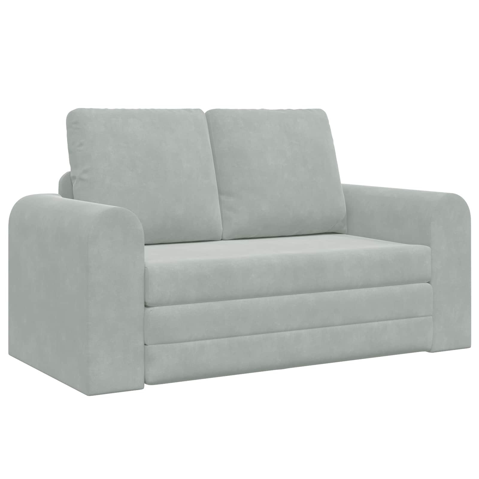 VidaXL Vouwsofa Bed Lichtgrijs 148 x 71 x 83 cm Fluweel