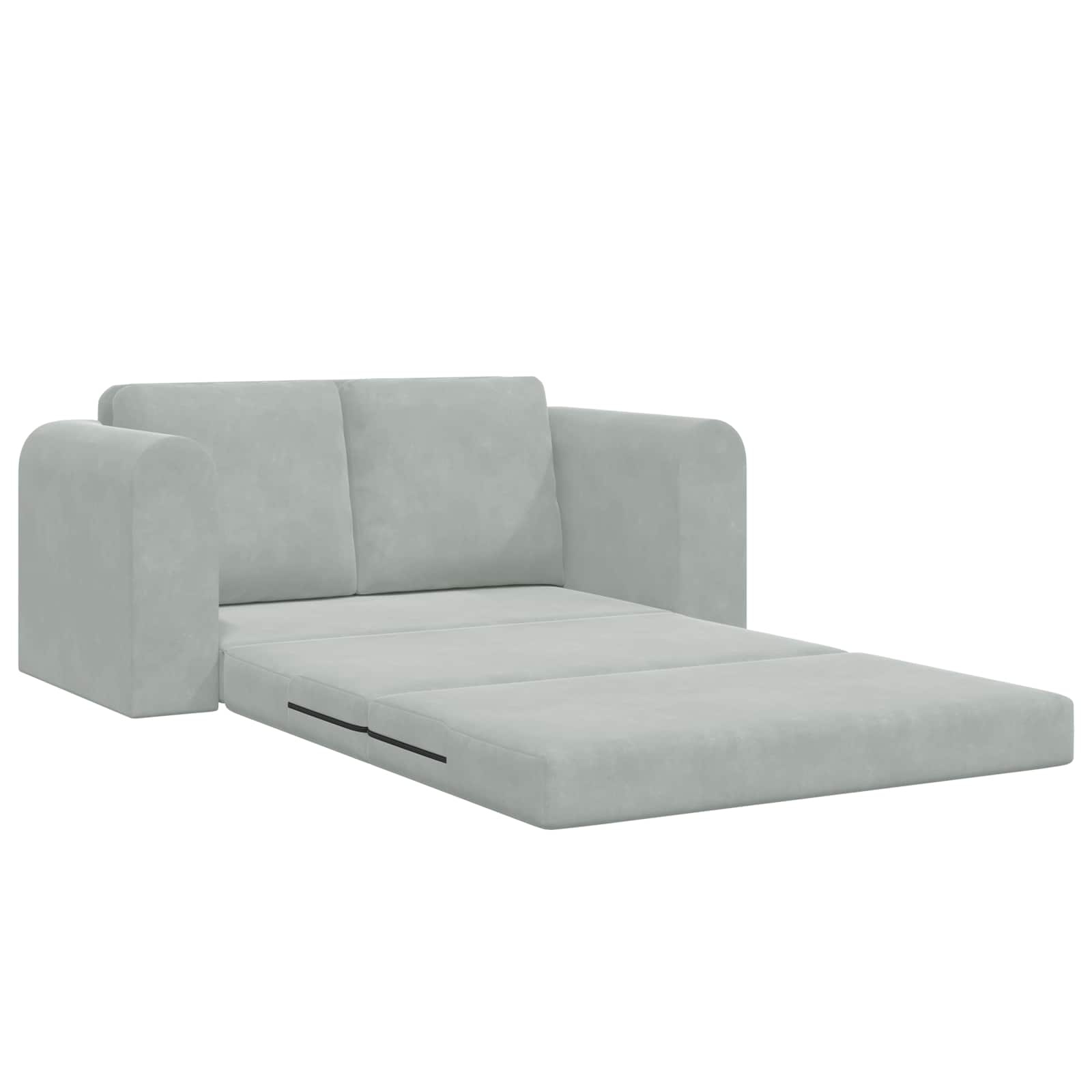 VidaXL Vouwsofa Bed Lichtgrijs 148 x 71 x 83 cm Fluweel