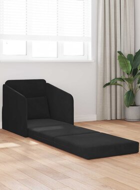 VidaXL Vouwsofa Bed Zwart 65 x 80 x 83 cm Fluweel