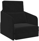 VidaXL Vouwsofa Bed Zwart 65 x 80 x 83 cm Fluweel