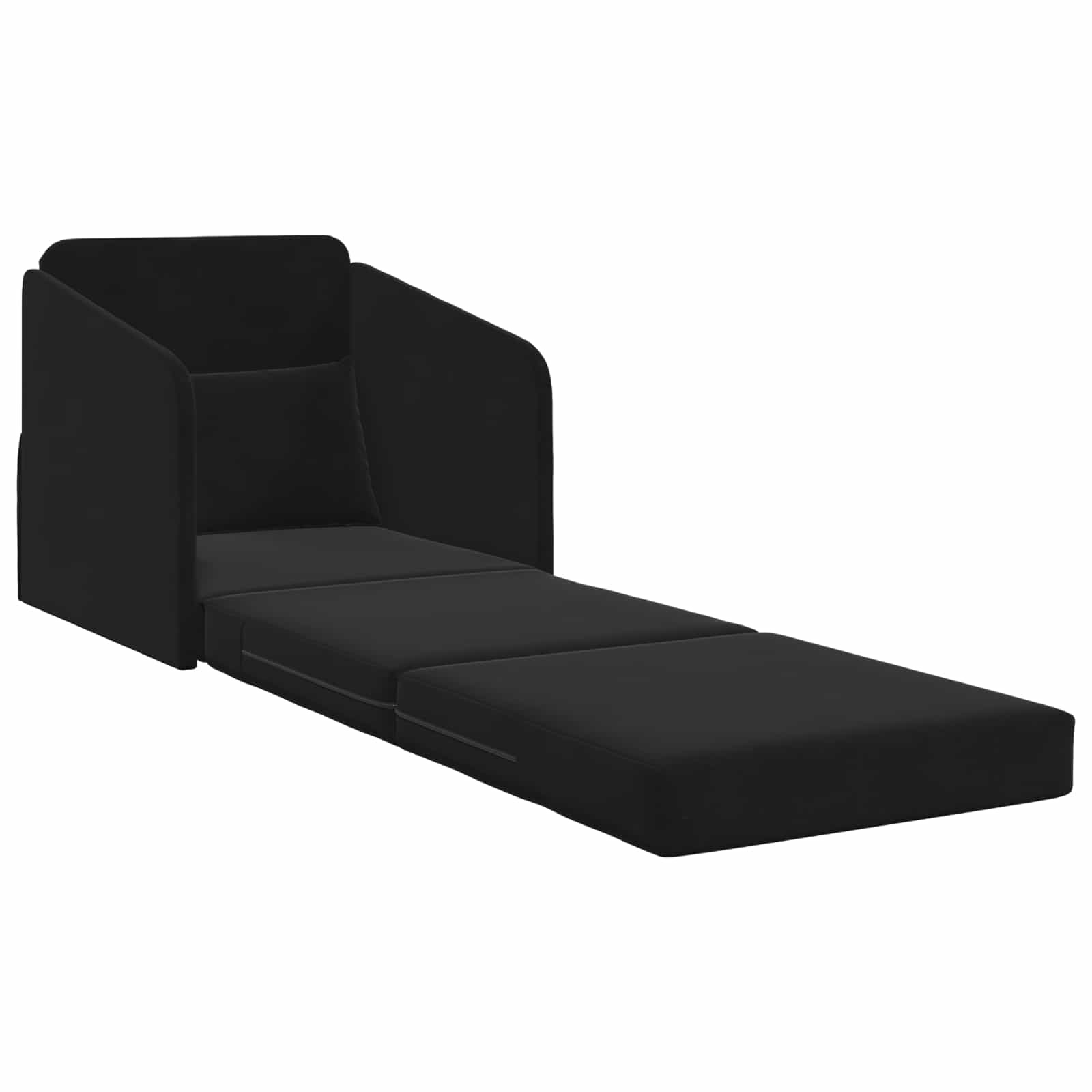 VidaXL Vouwsofa Bed Zwart 65 x 80 x 83 cm Fluweel
