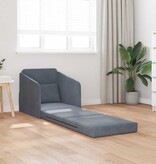VidaXL Vouwsofa Bed Donkergrijs 65 x 80 x 83 cm Fluweel