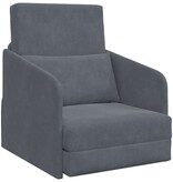 VidaXL Vouwsofa Bed Donkergrijs 65 x 80 x 83 cm Fluweel