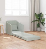 VidaXL Vouwsofa Bed Lichtgrijs 65 x 80 x 83 cm Fluweel