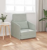 VidaXL Vouwsofa Bed Lichtgrijs 65 x 80 x 83 cm Fluweel