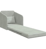 VidaXL Vouwsofa Bed Lichtgrijs 65 x 80 x 83 cm Fluweel