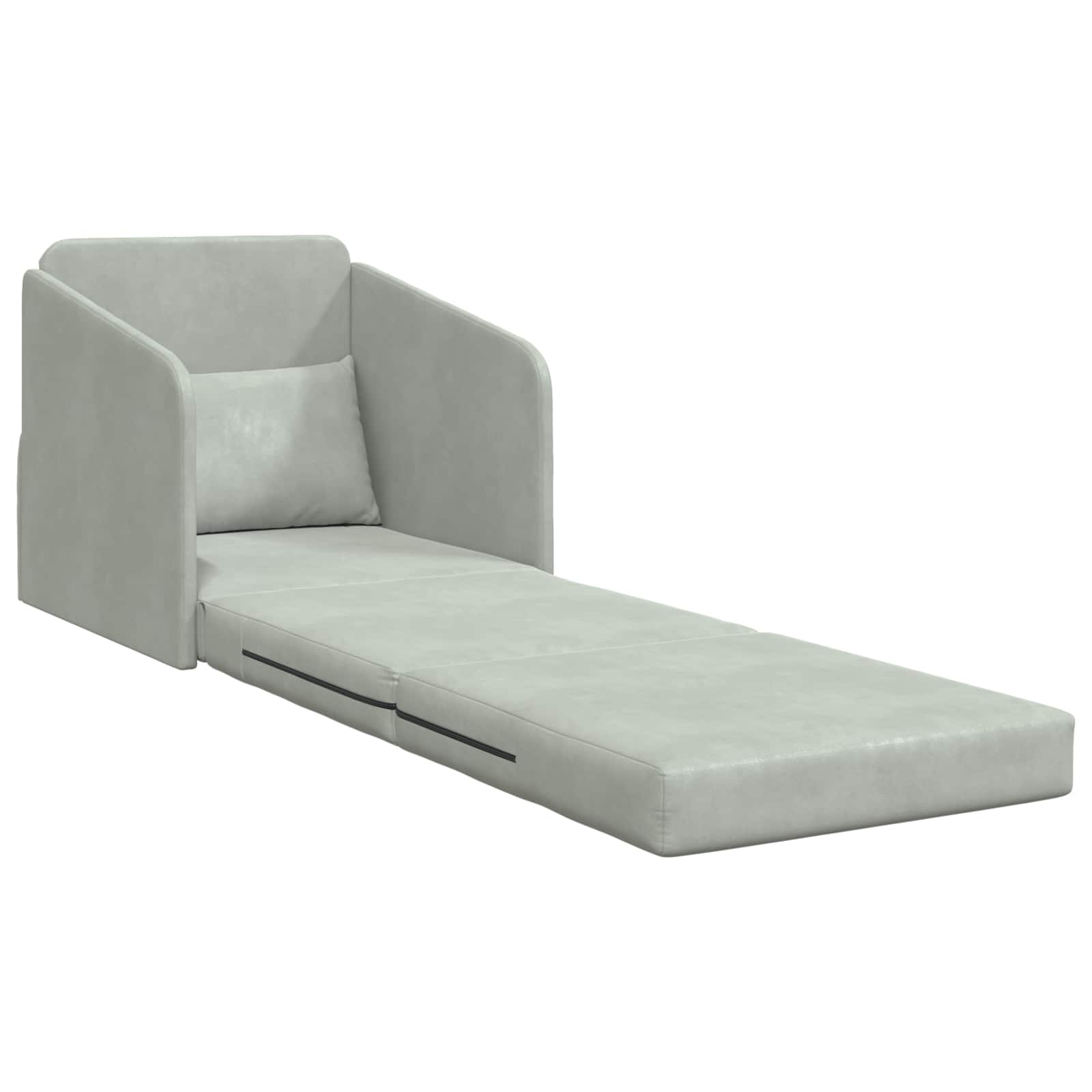 VidaXL Vouwsofa Bed Lichtgrijs 65 x 80 x 83 cm Fluweel