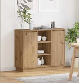 VidaXL LED Sideboard Artisan Eiken 90 x 32 x 75 cm Bewerkt hout