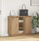 VidaXL LED Sideboard Artisan Eiken 90 x 32 x 75 cm Bewerkt hout