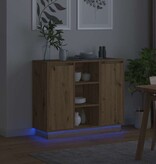 VidaXL LED Sideboard Artisan Eiken 90 x 32 x 75 cm Bewerkt hout