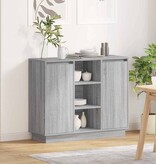 VidaXL LED Sideboard Grijs Sonoma 90 x 32 x 75 cm Bewerkt hout