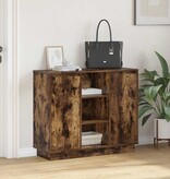 VidaXL LED Sideboard Gerookt eiken 90 x 32 x 75 cm Bewerkt hout