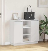 VidaXL LED Sideboard met plank Wit 90 x 32 x 75 cm Bewerkt hout