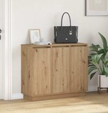 VidaXL LED Sideboard Artisan Eiken 90 x 32 x 75 cm Bewerkt hout