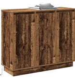 VidaXL LED Sideboard met plank Oudhout 90 x 32 x 75 cm Bewerkt hout