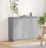 VidaXL LED Sideboard Grijs Sonoma 90 x 32 x 75 cm Bewerkt hout