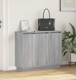 VidaXL LED Sideboard Grijs Sonoma 90 x 32 x 75 cm Bewerkt hout