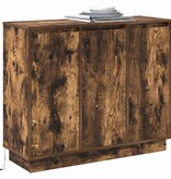 VidaXL LED Sideboard Gerookt eiken 90 x 32 x 75 cm Bewerkt hout