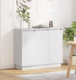 VidaXL LED Sideboard met plank Wit 90 x 32 x 75 cm Bewerkt hout