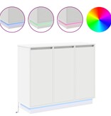 VidaXL LED Sideboard met plank Wit 90 x 32 x 75 cm Bewerkt hout