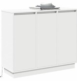 VidaXL LED Sideboard met plank Wit 90 x 32 x 75 cm Bewerkt hout