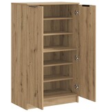 VidaXL Schoenenkast 59x35x100,5 cm bewerkt hout artisanaal eikenkleur
