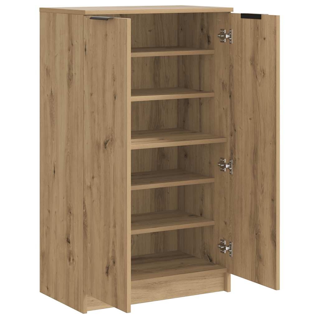 VidaXL Schoenenkast 59x35x100,5 cm bewerkt hout artisanaal eikenkleur