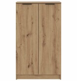 VidaXL Schoenenkast 59x35x100,5 cm bewerkt hout artisanaal eikenkleur
